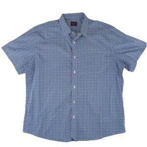 UNTUCKit Short Sleeve Button Up Shirt Mens XL Cotton Blue Orange Slices Print